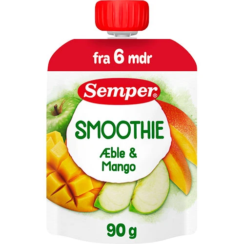 Semper Tropisk fruktsmoothie med mango & äpple från 6 mån. | 90 g