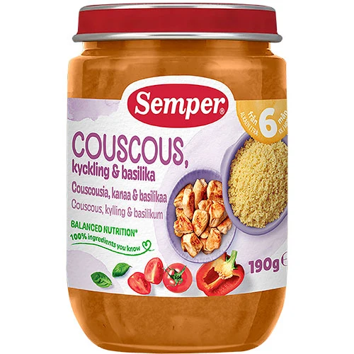 Semper Couscous med kyckling från 6 mån. | 190 g