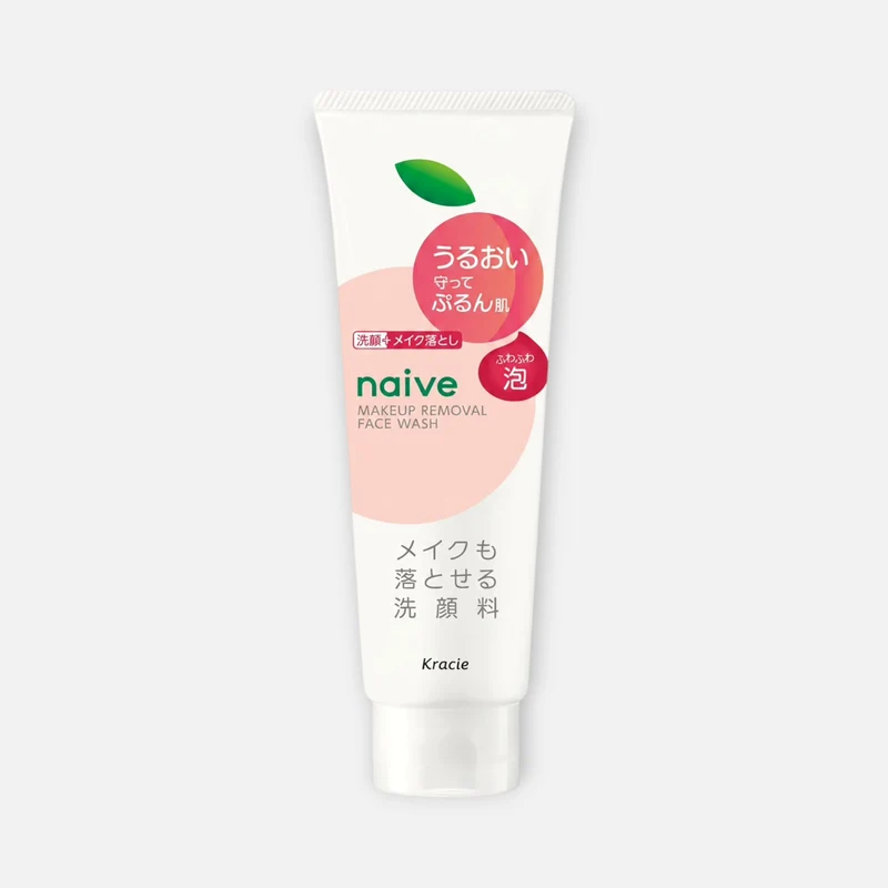 Kracie Naive Face Wash Foam Peach Leaf Extract 130g/180g