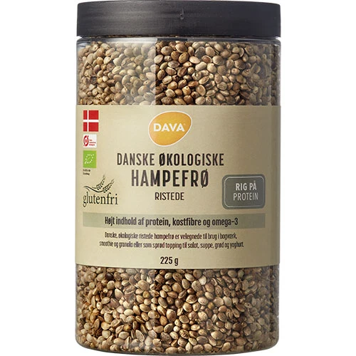 DAVA Rostade Hampafrön Ekologisk | 225 g