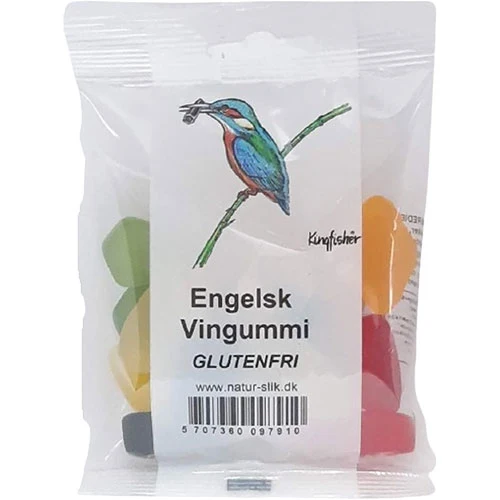 Kingfisher Engelsk Vingummi - Glutenfri | 80 g