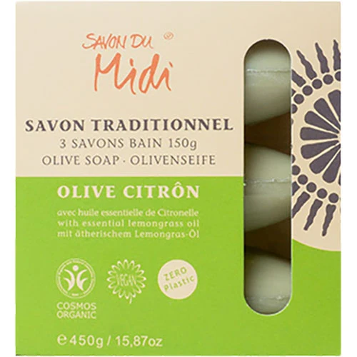 Midi Olivtvål med citrongräsolja - Savon du midi Ekologisk | 450 g