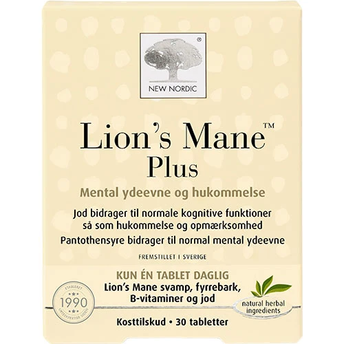 New Nordic Lion's Mane Plus | 30 tabletter