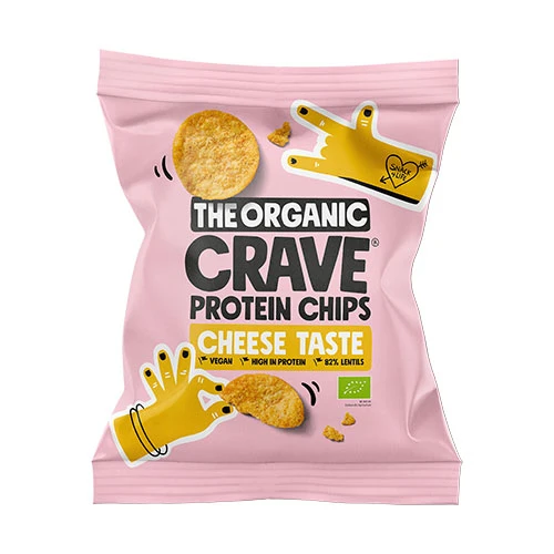 The Organic Crave Veganska proteinchips med ost Ekologisk | 30 g