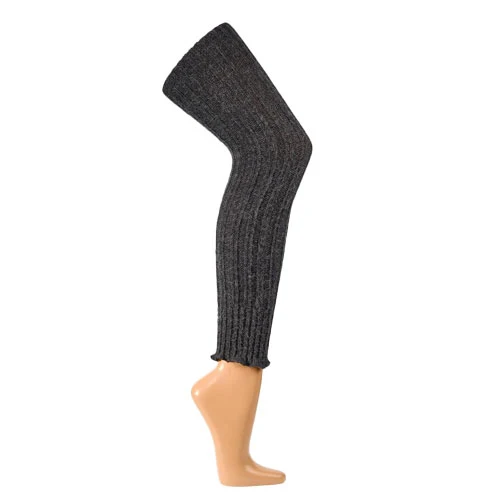 Overknee Benvärmare med Ull & Alpackaull | Antracit
