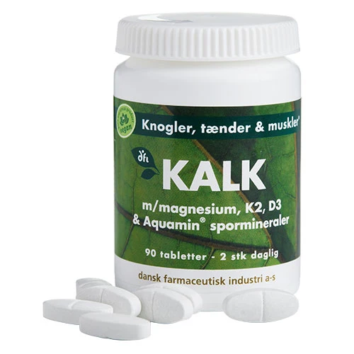 Grønne dfi vitaminer Kalk med Magnesium, K2, D3 och spårämnen | 90 tabletter