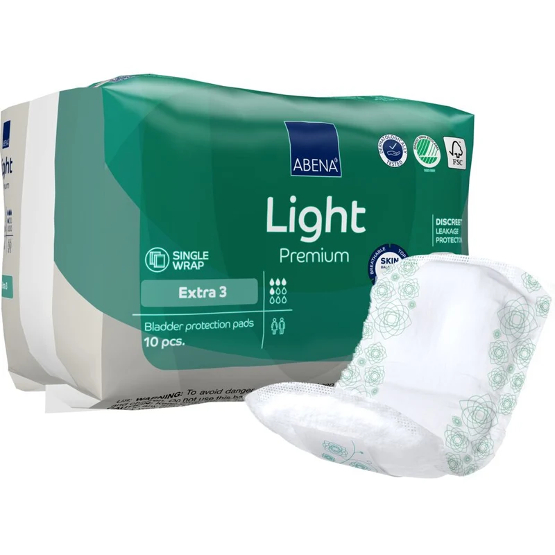 Abena Light Extra 3 Inkontinensskydd | 10 st