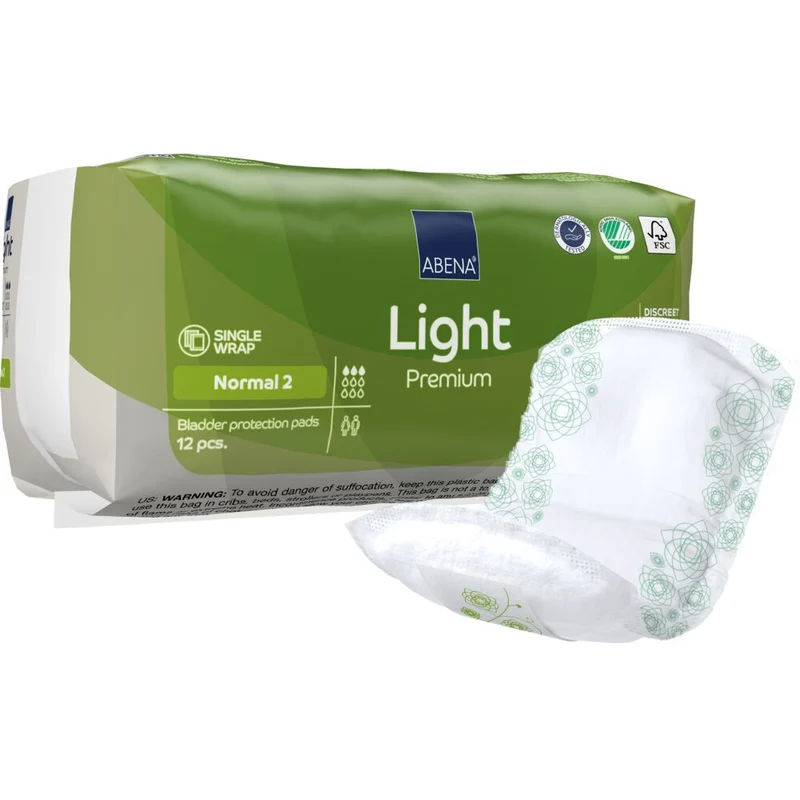 Abena Light Normal 2 Inkontinensskydd | 12 st