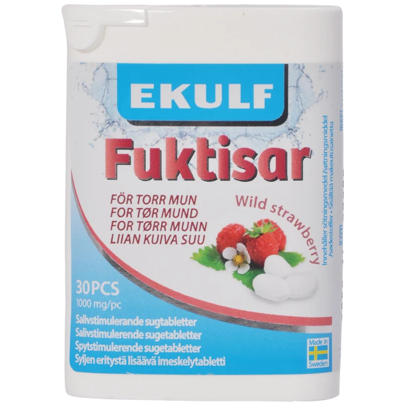 Ekulf Fuktisar Wild Strawberry | 30 tabletter