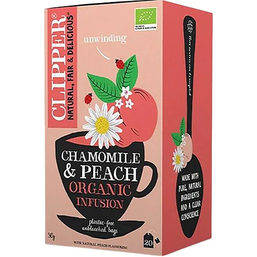 Clipper Kamomill & persika te Ekologisk | 20 påsar