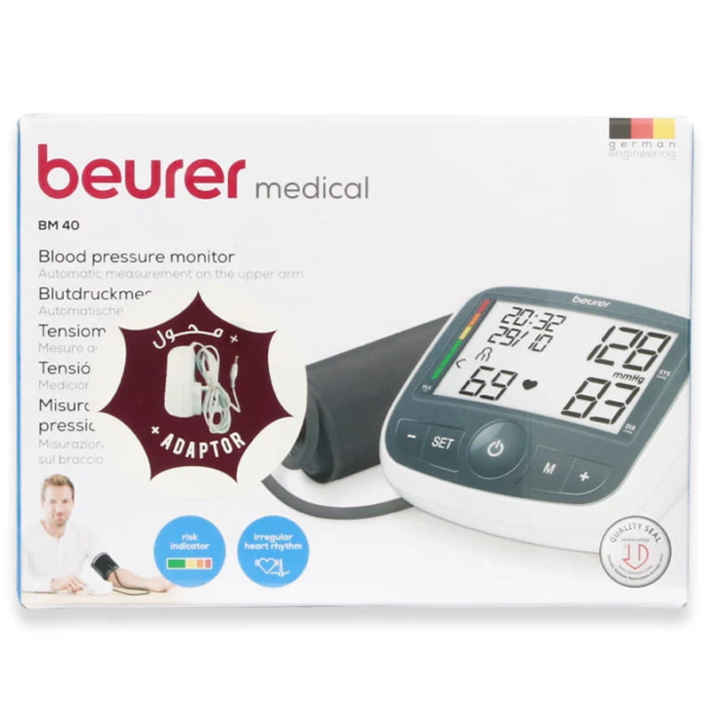 Beurer Bm40 Upper Arm Blood Pressure Monitor With Adaptor