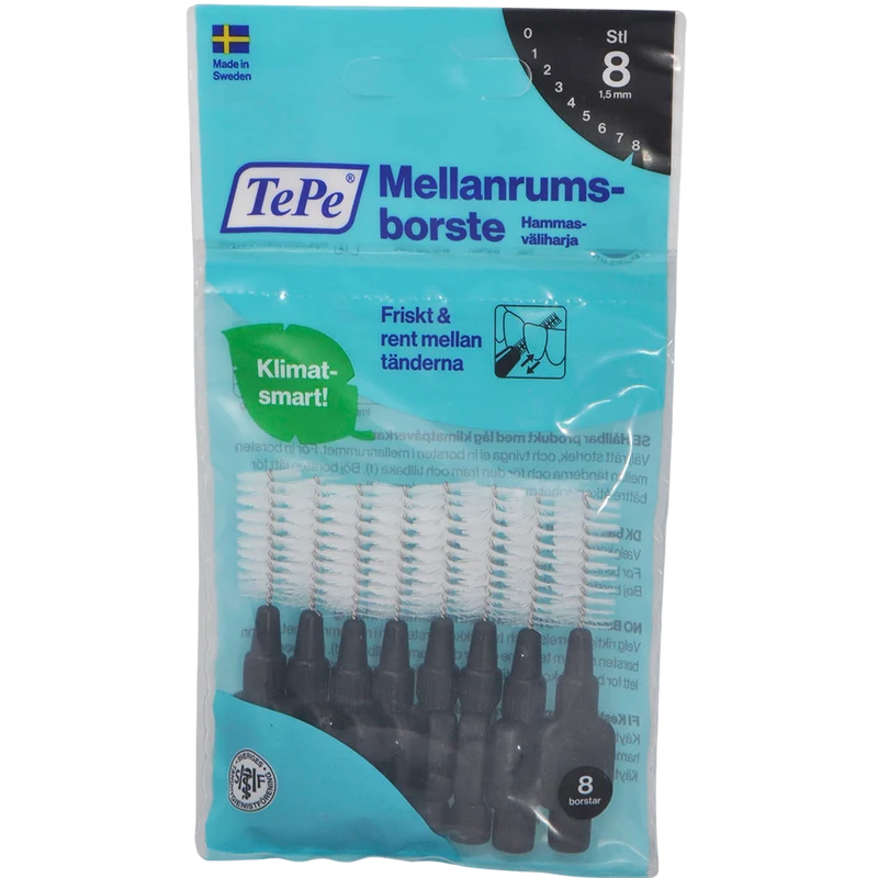 TePe Mellanrumsborstar | 1,5 mm Svart