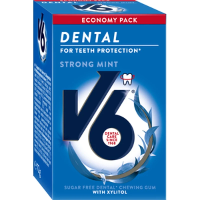 Care Strong Mint Tuggummi Sockefri
