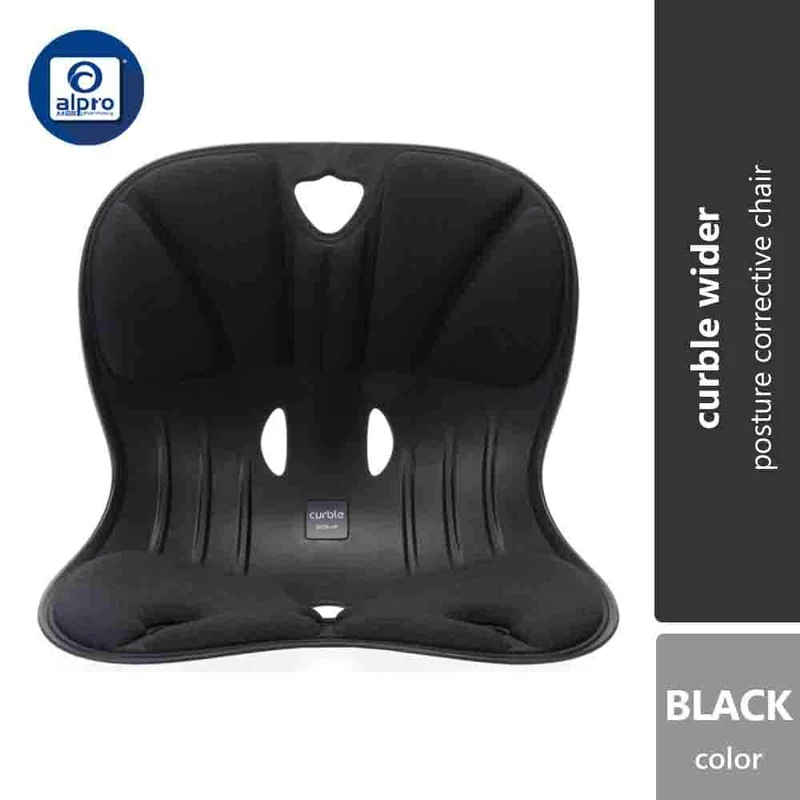 Curble Wider Posture Corrector Chair 1s (Red, Black)