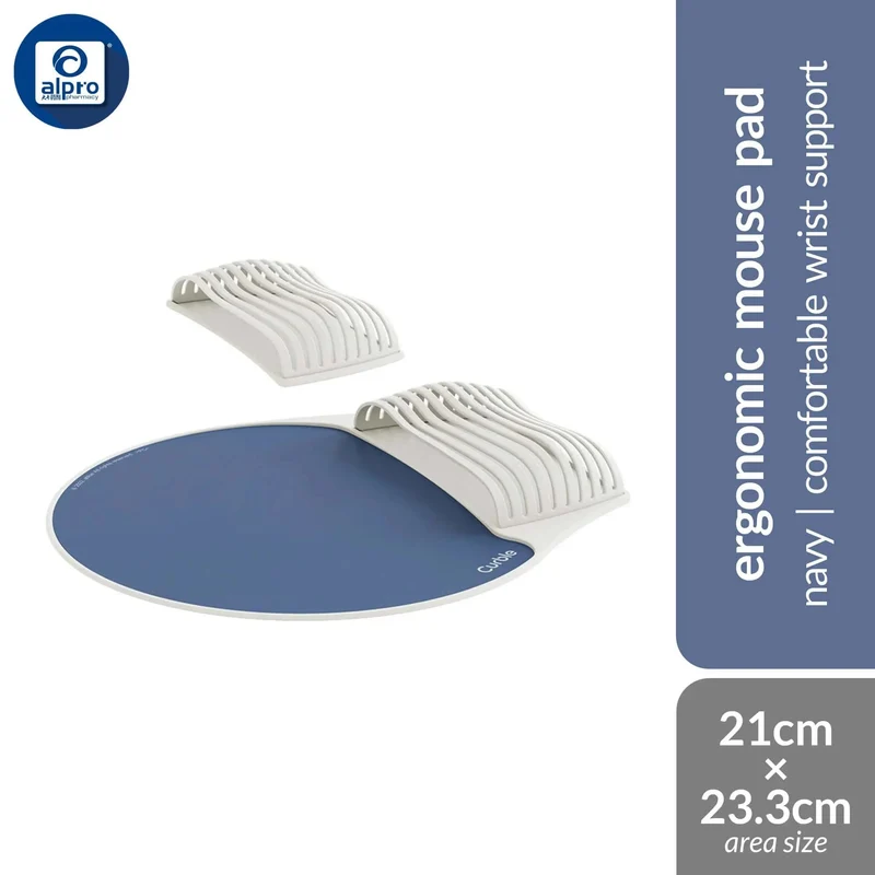 Curble Mouse Pad (Black/ Grey/ Orange/ Navy) | Comfortable Wrist Support