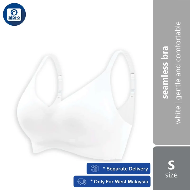 Crown Seamless Bra White (Size S/ M/ L/ XL/ XXL) | Gentle and Comfortable to Skin
