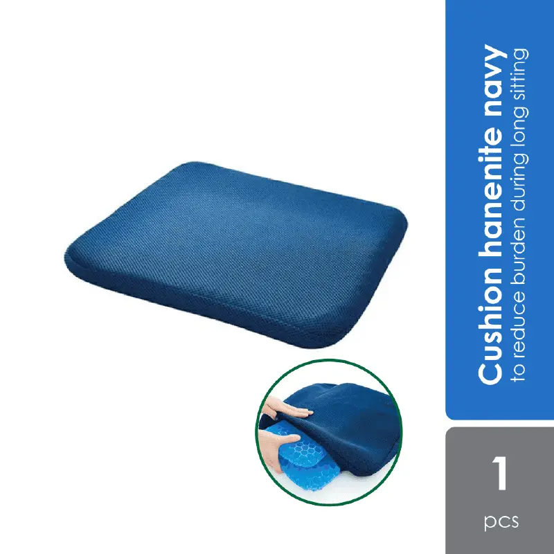 Sugi Cogit W-Gel Cushion Hanenite Navy Colour 1s | To Support Long Hour Sitting (Office Worker & Gamer Best Choice)