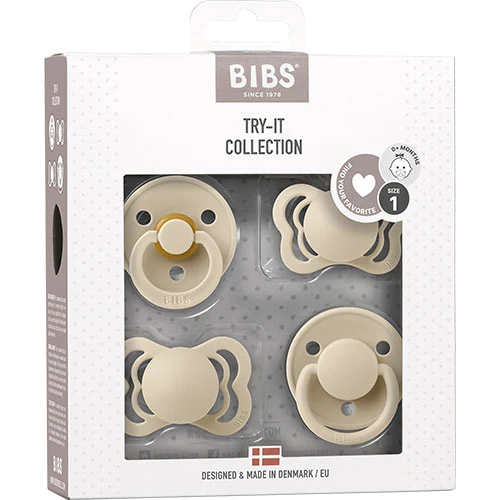 BIBS Try-It Collection Size 1 4-pack | Vanilla