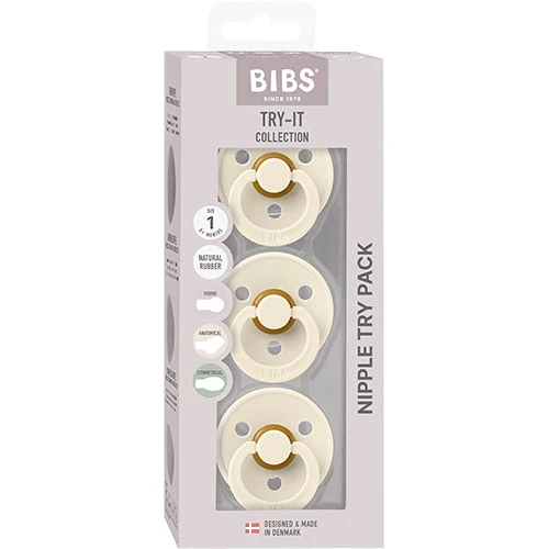 BIBS Try-It Colour Size 1 3-pack | Ivory