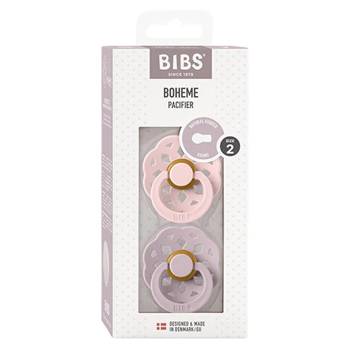 BIBS Boheme Latex 6mån+ (Blossom/Dusky Lilac) 2 st