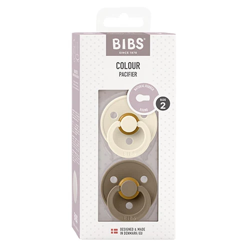 BIBS Colour Latex 6mån+ (Ivory/Dark Oak) 2 st