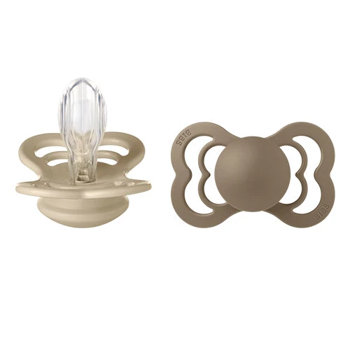 BIBS Supreme Silicone 6mån+ (Vanilj/Mörk Ek) 2 2 st