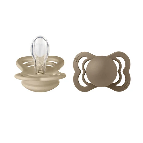 BIBS Supreme Silicone 0-6mån (Vanilj/Mörk Ek) 2 st