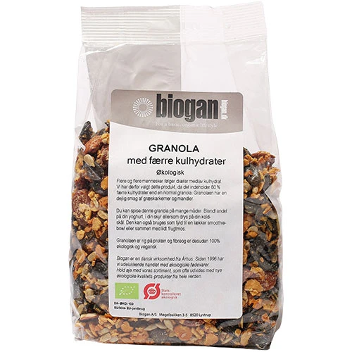 Biogan Granola Med Färre Kolhydrater Ekologisk | 400 g
