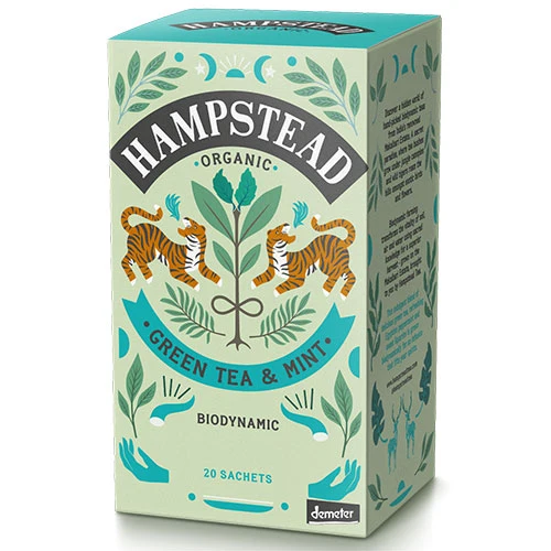 Hampstead Tea Green Tea & Mint Ekologisk Demeter | 20 påsar