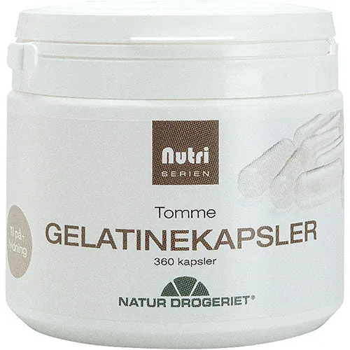 Natur-Drogeriet Tomma Gelatinkapslar Från kalv/nötkött | 360 kapslar