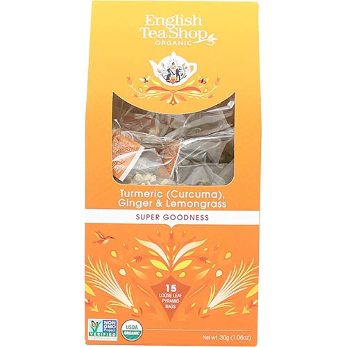 English Tea Shop Gurkmeja, Ingefära & Citrongräs Ekologisk | 15 påsar