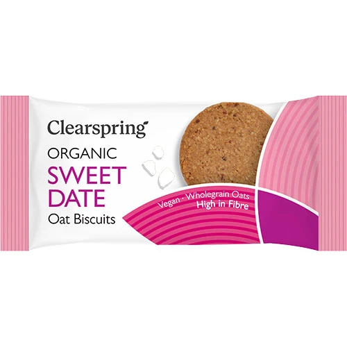 Clearspring Söta Dadel Havrekex Ekologisk | 40 g