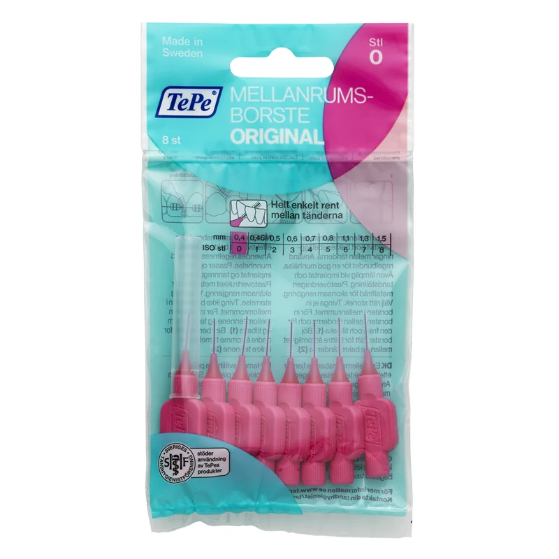TePe Mellanrumsborstar | 0,4 mm Rosa
