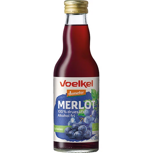 Voelkel Merlot ren druvsaft Demeter Ekologisk | 200 ml