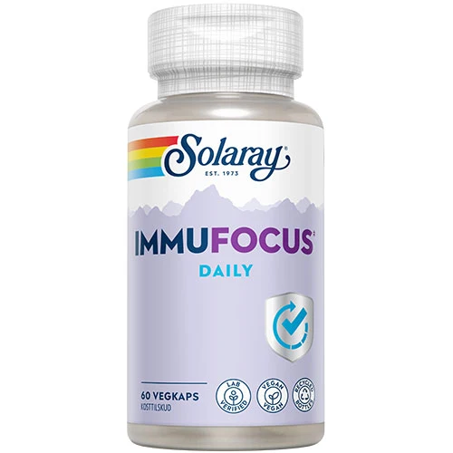 Solaray Immufocus Daily Vitamin C och vitamin D | 60 kapslar