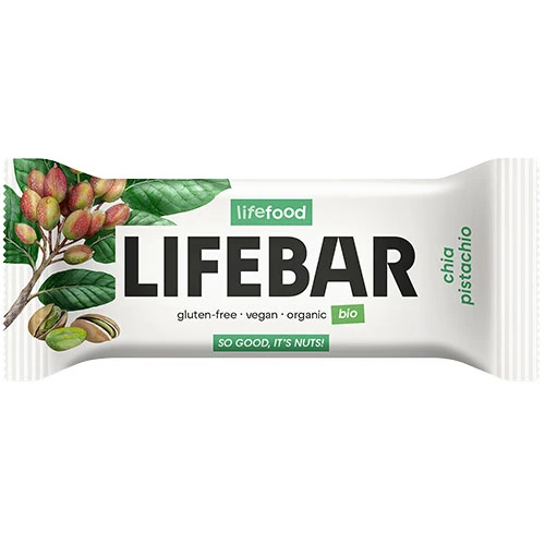 Lifefood LifeBar Raw Ekologisk Glutenfri | Chia Pistachio
