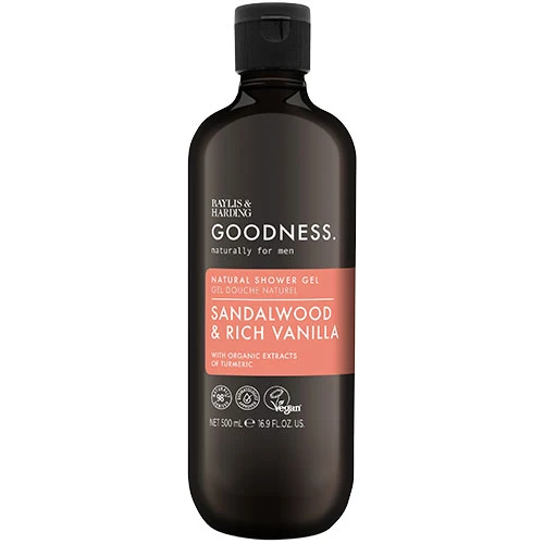 Baylis & Harding Goodness Men Shower Gel | Sandalwood & Rich Vanilla