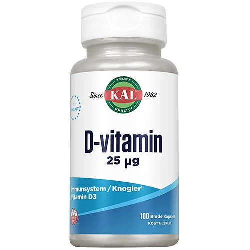 Kal D-vitamin 25 Mcg | 100 kapslar