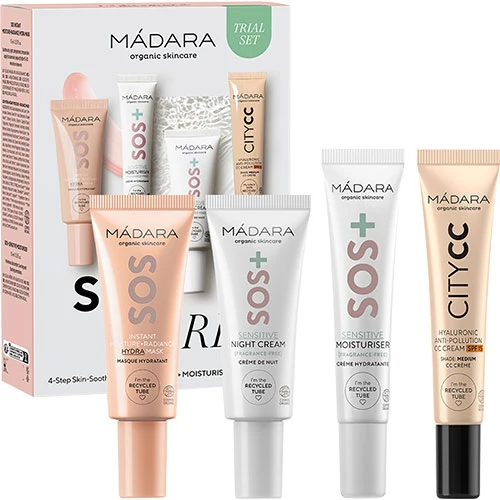 Madara SOS Care 4-Stegs Hudlugnande Rutinsats, LIGHT
