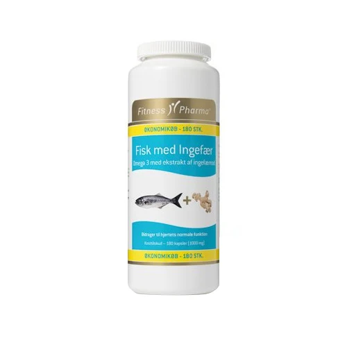 Fitness Pharma Omega 3 med Ingefära | 180 kapslar