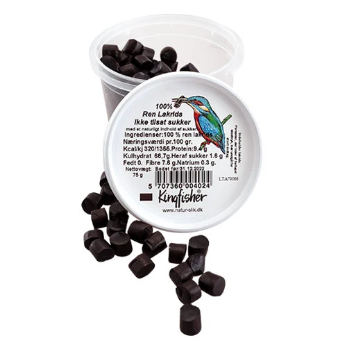 Kingfisher Lakrits Små Svarta | 75 g