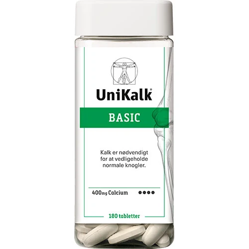 Unikalk Basic 400 mg Kalcium | 180 tabletter