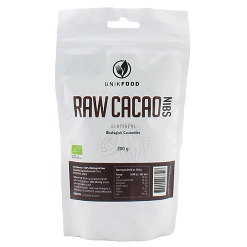 Unikfood Cacao Nibs Grovhackade Ekologisk | 200 g