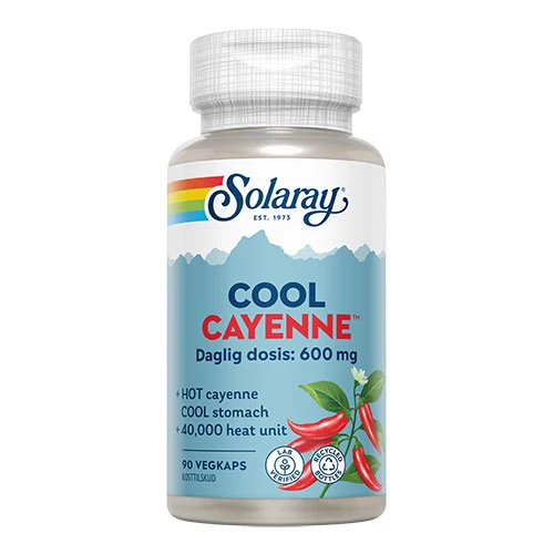 Solaray Cool Cayenne | 90 kapslar