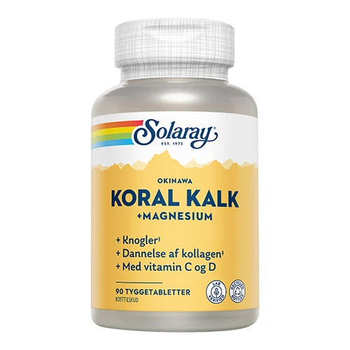 Solaray KoralKalk + Magnesium Tuggtablett | 90 tabletter