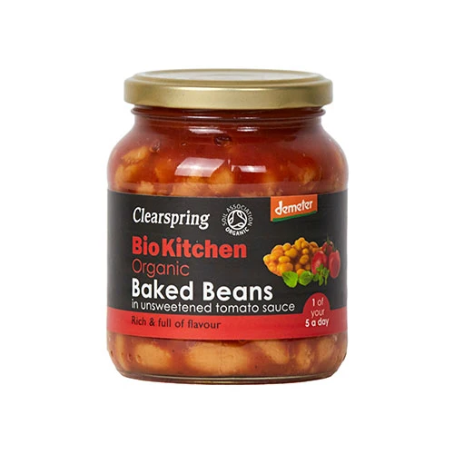Clearspring Bakade Bönor Osötad Økologisk Demeter | 350 g
