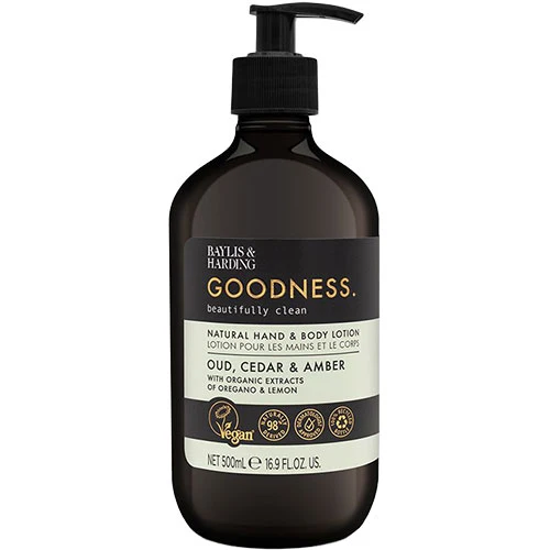 Baylis & Harding Goodness Hand & Body Lotion | Oud, Cedar & Amber