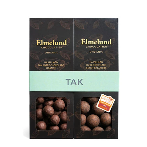 Elmelund Choklad Apelsin, Lakrids eller Hasselnöt, Vit Choklad Tack Sampak Ekologisk | 180 g