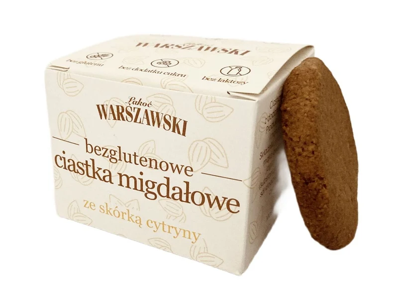 KUCHEN MIGDAŁOWE Z SKÓRKYKA CYTRYNY OHNE ZUCKERZUGABE OHNE GLAUTEN 150 g - ŁAKOĆ WARSZAWSKI