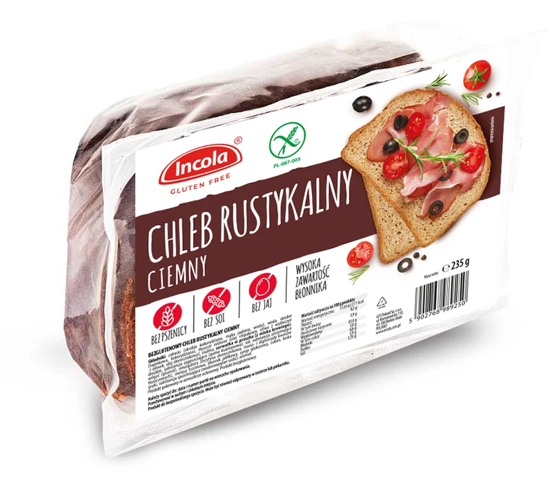 Glutenfreies dunkles Krustenbrot 235 g - INCOLA
